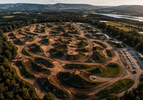 Motocross track seen from above